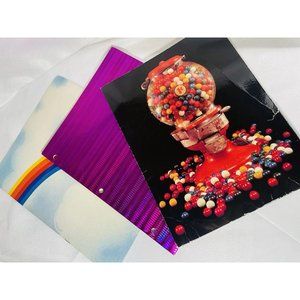 3 Damaged Vintage Folders 1979 Paper Noon Graphics 1985 Hallmark and Dimensions